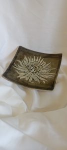 Protea clay jewelry dish 